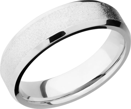 Cobalt chrome 6mm beveled band