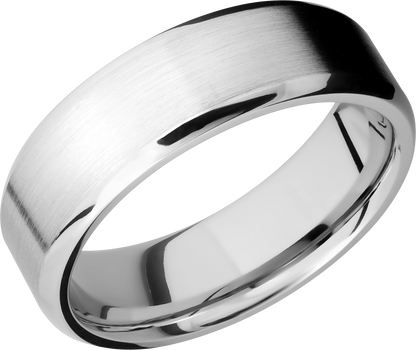 Cobalt chrome 7mm beveled band