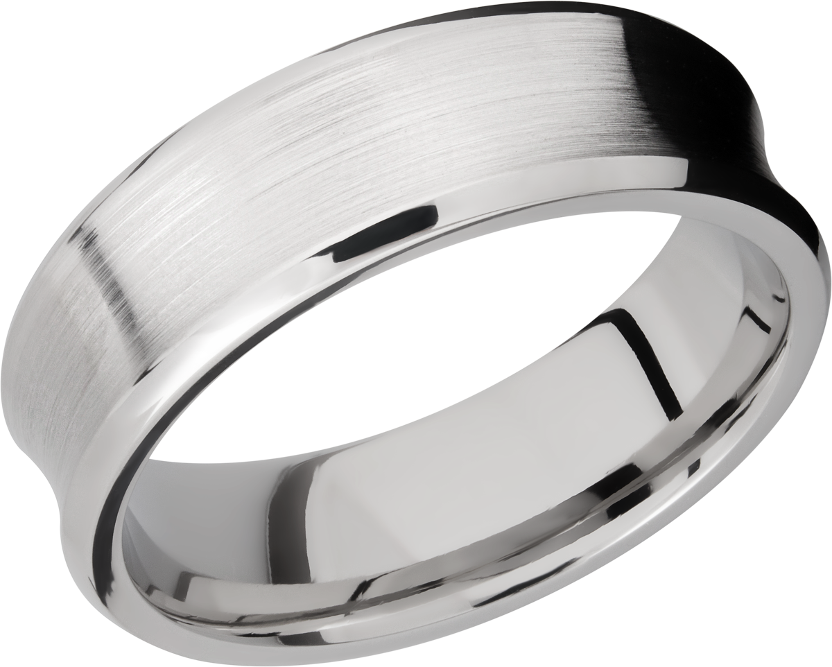 cobalt chrome 7mm concave beveled band