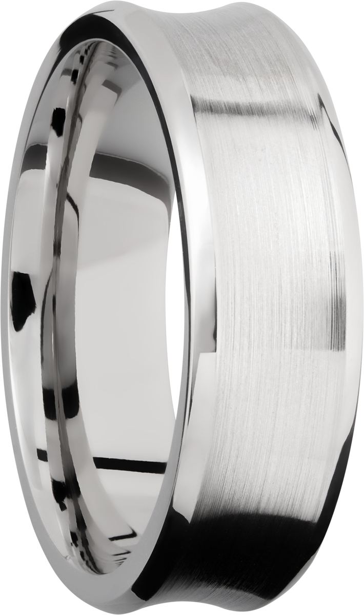 cobalt chrome 7mm concave beveled band