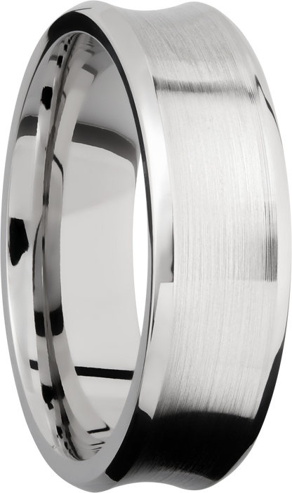 Cobalt chrome 7mm concave beveled band