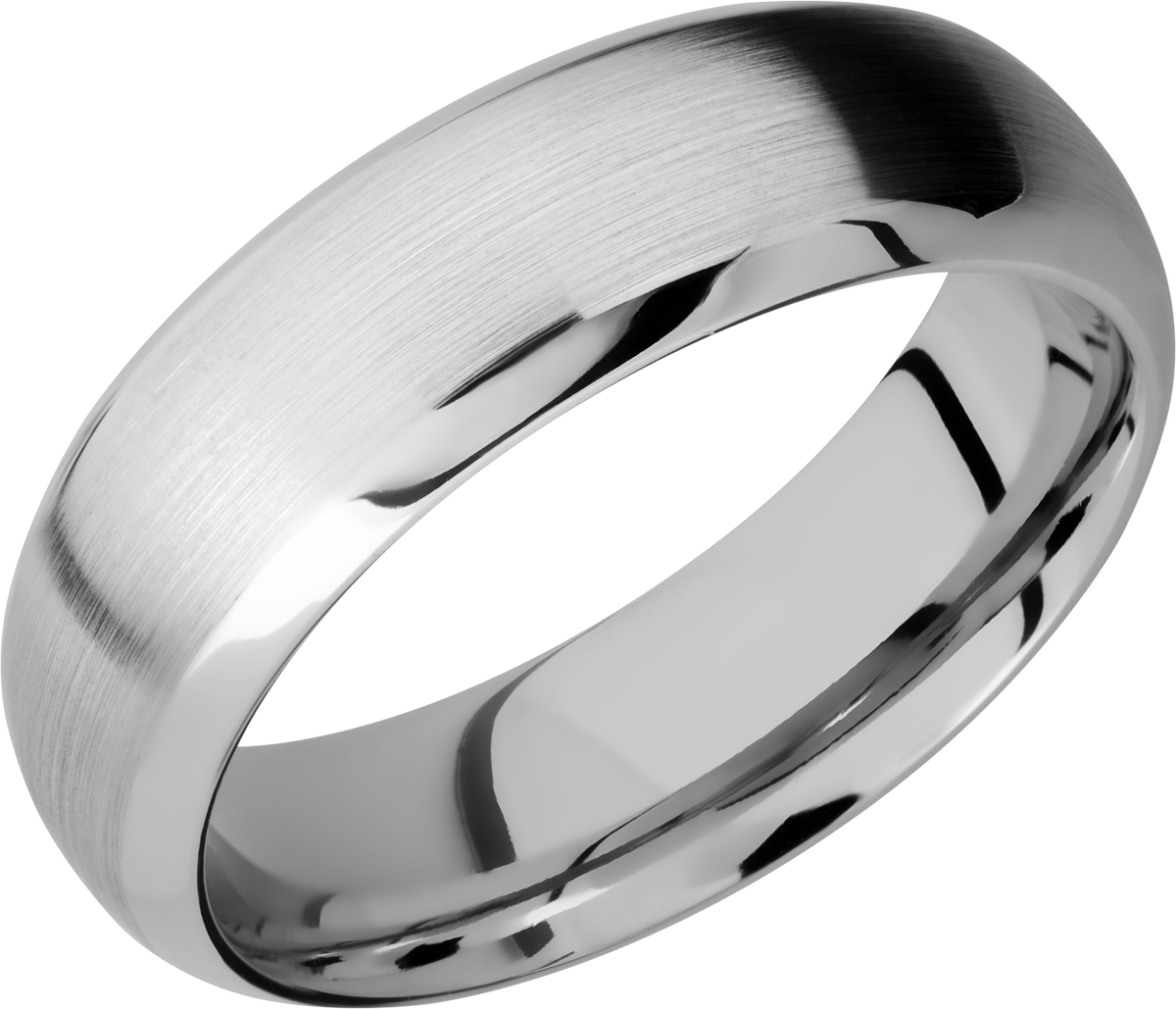 cobalt chrome 7mm domed beveled band