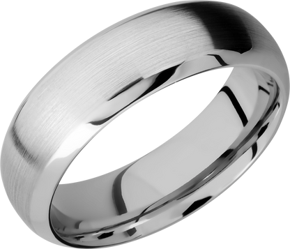 Cobalt chrome 7mm domed beveled band