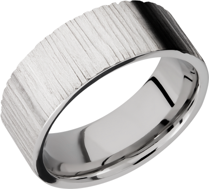 Cobalt chrome 8mm flat band with rounded edges