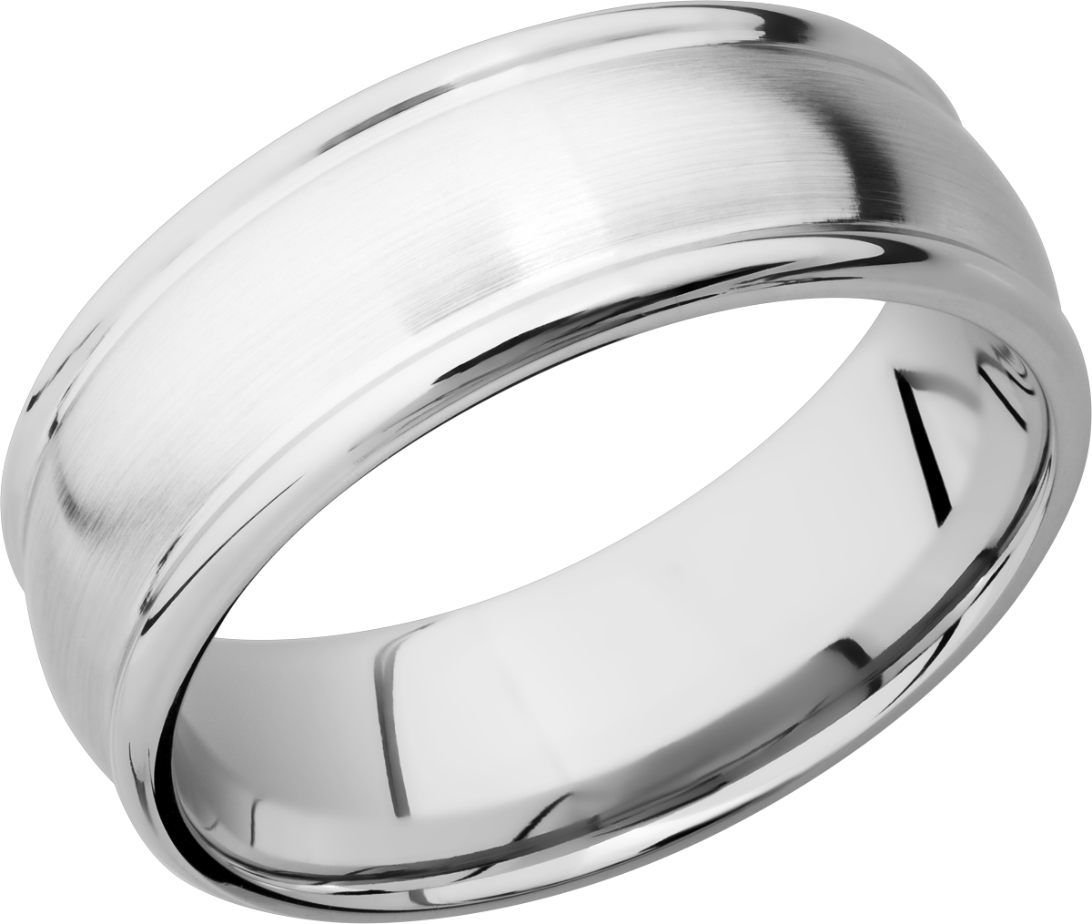 cobalt chrome 8mm domed band with rounded edges