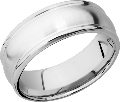 Cobalt Chrome 8mm domed band with rounded edges