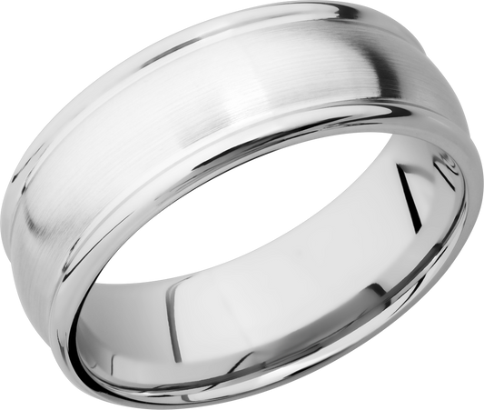 Cobalt Chrome 8mm domed band with rounded edges