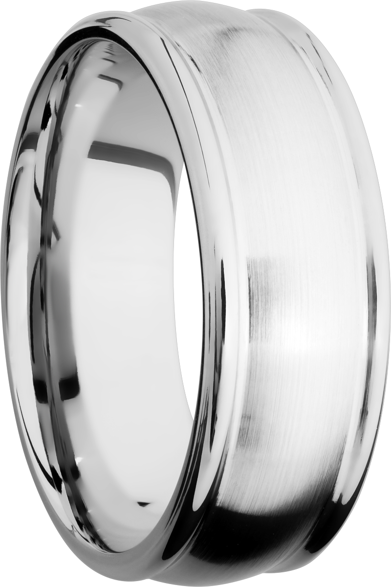 cobalt chrome 8mm domed band with rounded edges