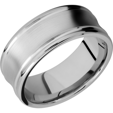Cobalt Chrome 9mm concave band with rounded edges
