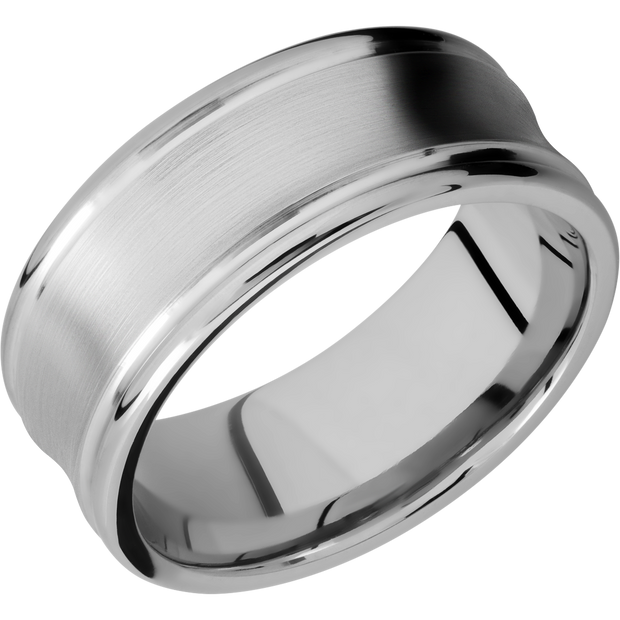 Cobalt Chrome 9mm concave band with rounded edges