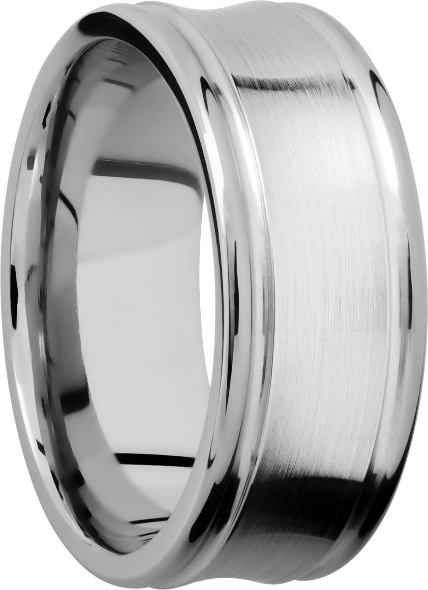 cobalt chrome 9mm concave band with rounded edges