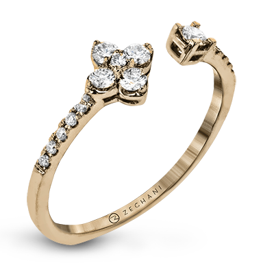 ZR1866 Right Hand Ring in 14k Gold with Diamonds