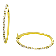 ZE201 Hoop Earring in 14k Gold with Diamonds