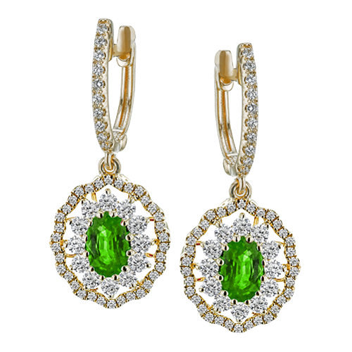 ZE680 Color Earring in 14k Gold with Diamonds