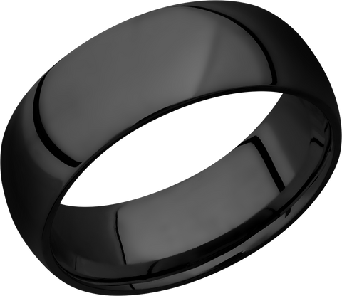 Zirconium 8mm domed band