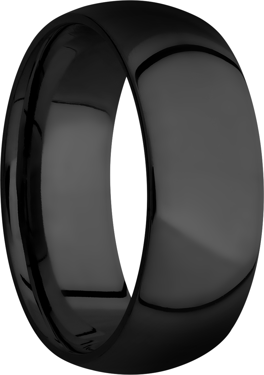 zirconium 8mm domed band