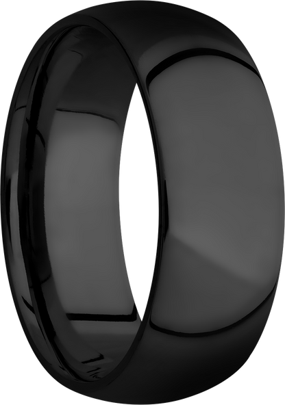 Zirconium 8mm domed band