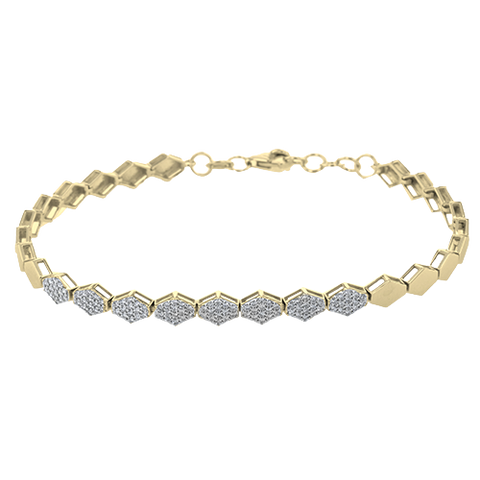 ZB855-Y Bracelet in 14k Gold with Diamonds
