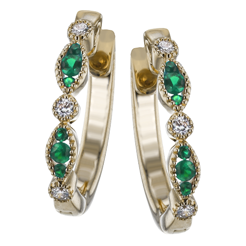 ZE720-Y Color Earring in 14k Gold with Diamonds