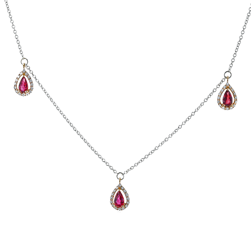 ZP1017 Color Pendant in 14k Gold with Diamonds