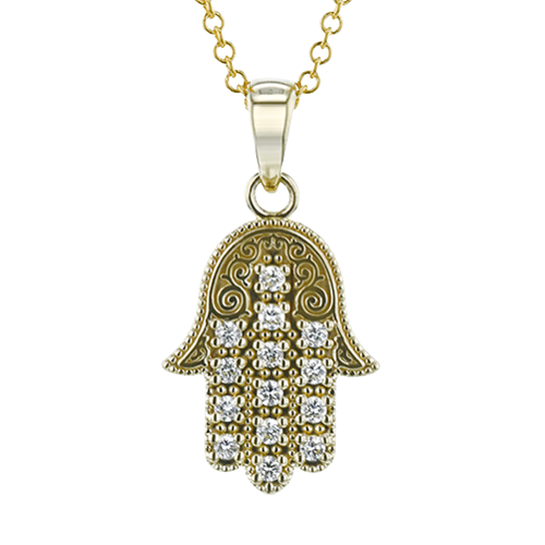ZP1055-Y Pendant in 14k Gold with Diamonds