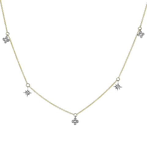 ZP1163 Necklace in 14k Gold with Diamonds