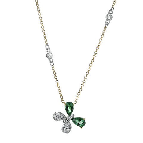 ZP1249 Color Pendant in 14k Gold with Diamonds