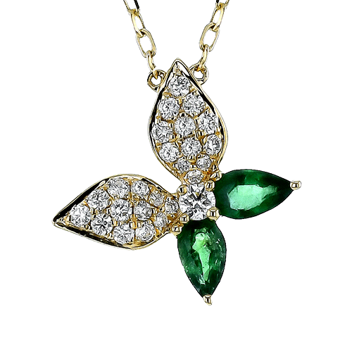ZP1272-Y Color Pendant in 14k Gold with Diamonds