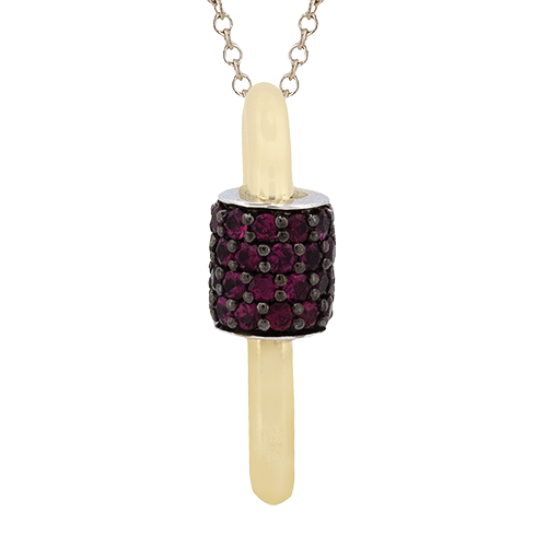 ZP1290-Y Color Pendant in 14k Gold with Diamonds