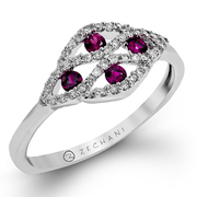 ZR1112 Color Ring in 14k Gold with Diamonds
