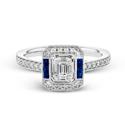 ZR1557 Color Ring in 14k Gold with Diamonds