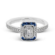 ZR1665 Color Ring in 14k Gold with Diamonds