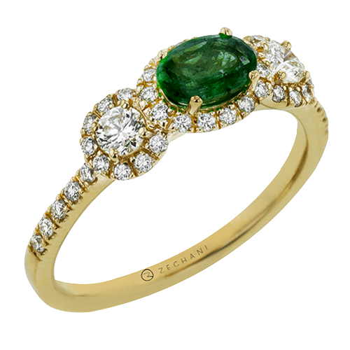 ZR1872-Y Color Ring in 14k Gold with Diamonds
