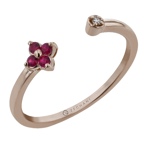 ZR2151-R Color Ring in 14k Gold with Diamonds