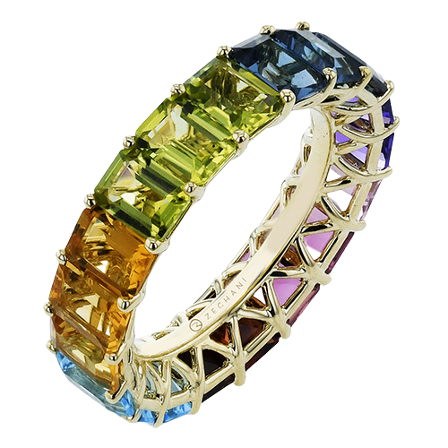 ZR2385 Color Ring in 14k Gold with Diamonds