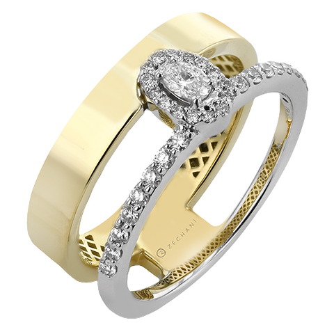 ZR2396-OV Right Hand Ring in 14k Gold with Diamonds