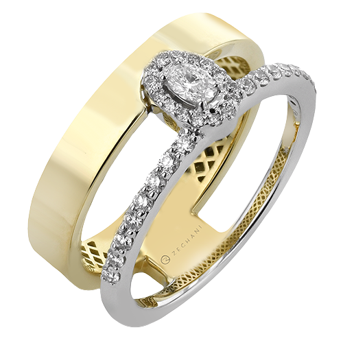 ZR2396-OV Right Hand Ring in 14k Gold with Diamonds