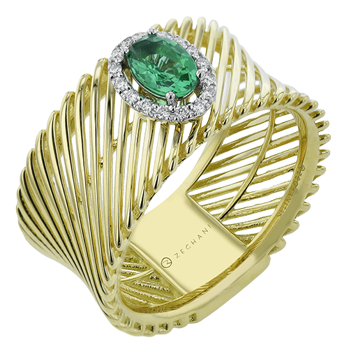 ZR2398 Color Ring in 14k Gold with Diamonds