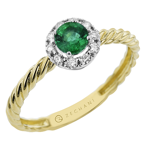ZR2401-Y Color Ring in 14k Gold with Diamonds