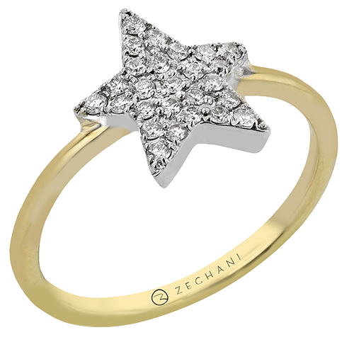 ZR2411 Right Hand Ring in 14k Gold with Diamonds