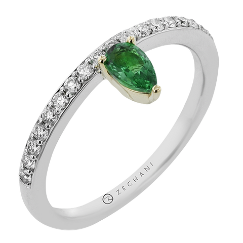 ZR2414 Color Ring in 14k Gold with Diamonds