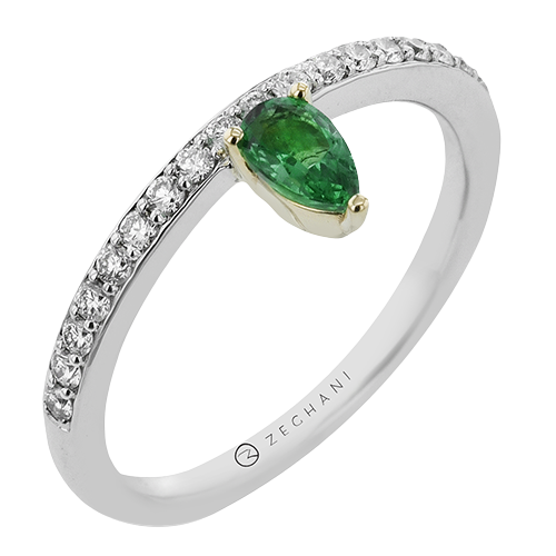 ZR2414 Color Ring in 14k Gold with Diamonds