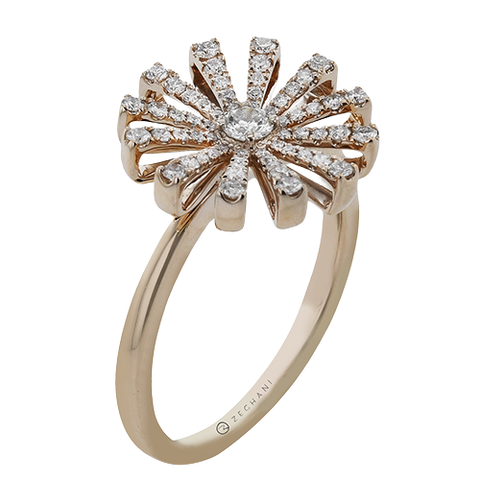 ZR2464 Right Hand Ring in 14k Gold with Diamonds
