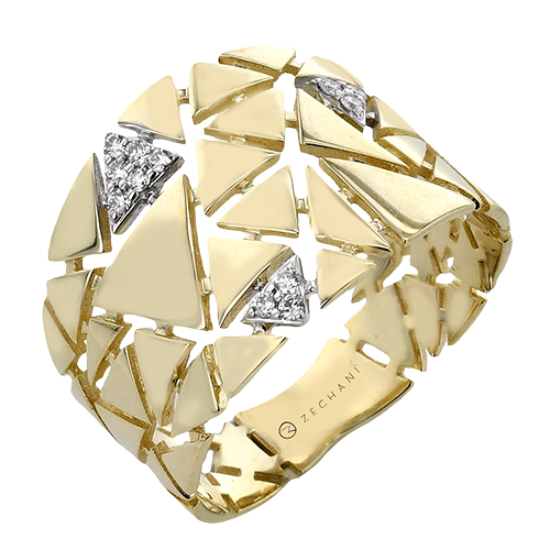 ZR2471 Right Hand Ring in 14k Gold with Diamonds
