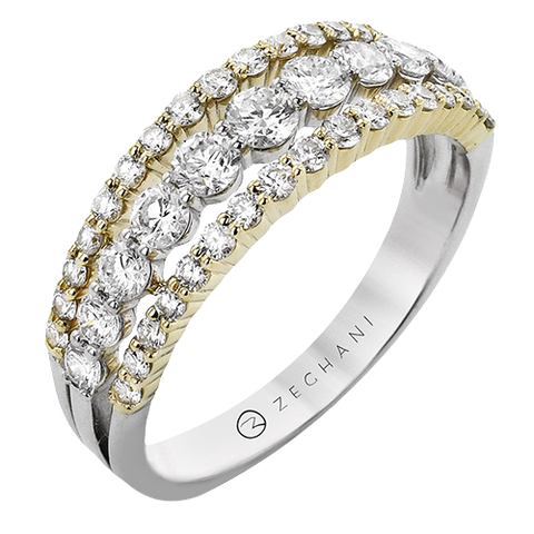 ZR2482 Right Hand Ring in 14k Gold with Diamonds