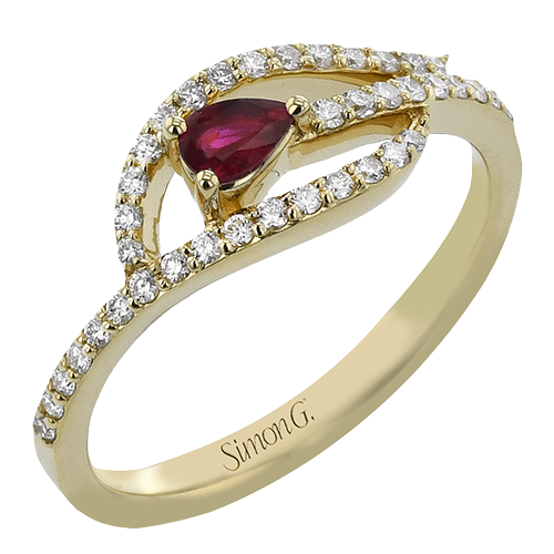 ZR2491 Color Ring in 14k Gold with Diamonds