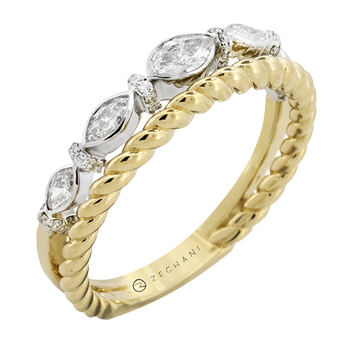 ZR2525 Right Hand Ring in 14k Gold with Diamonds