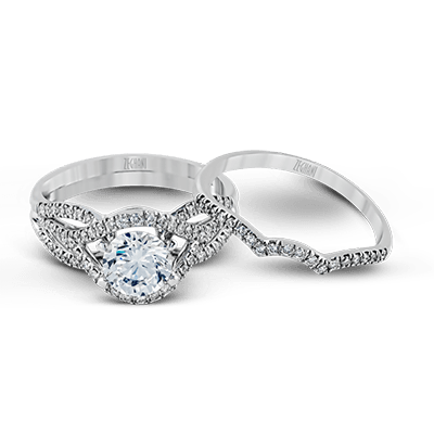 ZR487 Wedding Set in 14k Gold with Diamonds